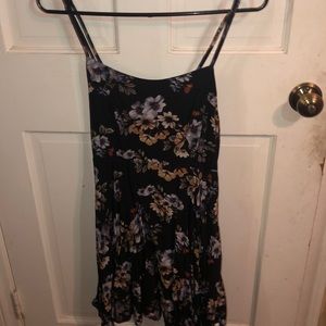 Flowy Black with flowers dress
